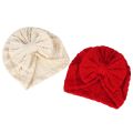 【HOT】 Infant Baby Girls Bow Hat With Solid Color, High Elasticity Casual Newborn Soft Head Wraps Turban Accessory 0-18M. 