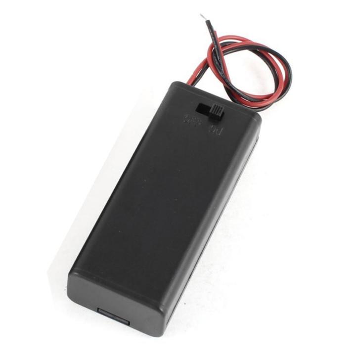 2 x 2 x AAA 3 V Holder Case Box Wire ON / OFF Switch m Cover