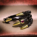 New teel Ring -Eagle Dragon Claw Halloween kull Ring -Men' Domineering Opening Rock  Jewelry. 