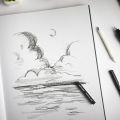Mont Marte Sketchbook A3/A4/A5 - 80 Sheets - Hardback - 110gsm - High Quality Sketch Pad - Ideal Sketchbook for Sketching and Drawing. 