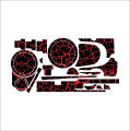 Printed PVC Engine stickers for cg125. 