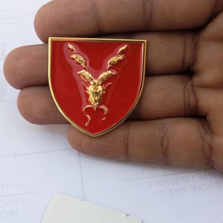 1pc markhor metal red logo for all cars and bikes high quality,cars exterior acessories