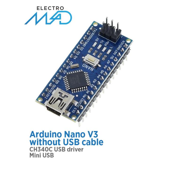 Arduino Nano V3 Micro Controller Board CH340 USB Chip without USB Cable