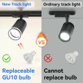 LED Track Light GU10 Ceiling Spot Light Fixture for Living Room Shop Kitchen Spotlight Track Lighting Rail Ceiling Lamp Sets. 