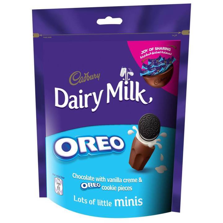 Cadbury Dairy Milk Oreo Mini Bars, 188.5g, Bag
