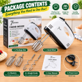 Electric Hand Mixer, Egg Beater Machine, Cake Baking Mixer , Handheld Food Whisk, Handheld Food Mixer| 180W Motor & 220-240V. 