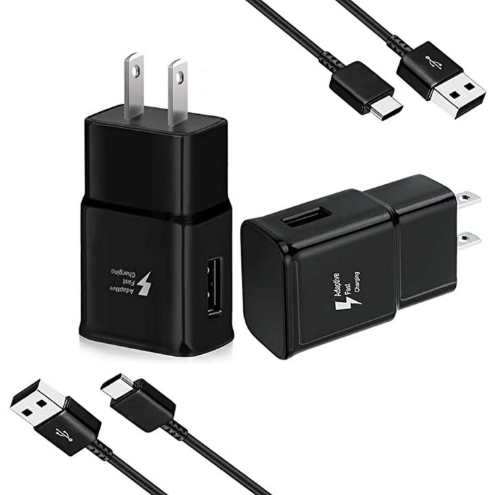 Wall Charger Adaptive Fast Charger Kit for Samsung Galaxy Note 8/9/10, Galaxy S8/S8+/S9/S9+/S10/S10+/S10E, MBLAI Type C True Digital Adaptive Fast Charging (2 x Wall Charge, 2 x Type-C Cable) Black