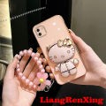 Casing SAMSUNG A03 5g phone case Softcase Electroplated silicone shockproof Protector Smooth Protective Bumper Cover new design for girl with holder back cover DDHK02. 
