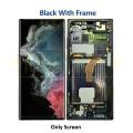 Samsung S22 Ultra LCD With Black Frame Original With Camera Lense. 