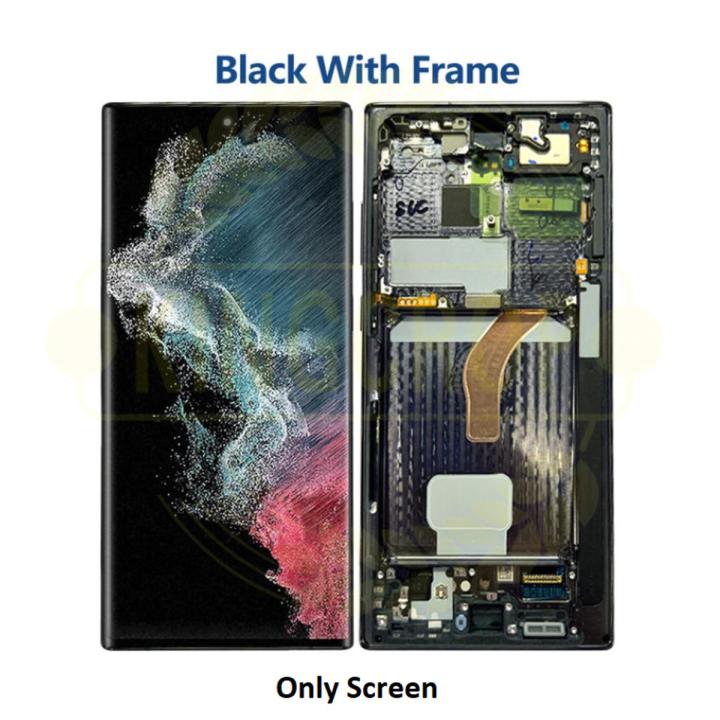 Samsung S22 Ultra LCD With Black Frame Original With Camera Lense