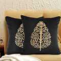 1 PIECE Luxury Velvet Laser Cut Sofa Cushion Cover  Velvet Cushion Designed With Leaser Work, 16*16 FRONT, Silk with Side Zip 1 Piece. 