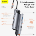 Baseus 7-in-1 Star Joy Series Multifunctional Type-C HUB Docking Station Gray. 
