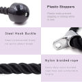 Handle Cable Pull Down the Horizontal Triangle Rope Horizontal Two-head Muscle Abdomen Side Traction Rope Heavy Drawing Rope Grip Workout Home Cable Attachment Handle Gym Press Tension Nylon Rope (Black/Red). 