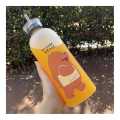 Safe and Leakproof Plastic Water Bottle Panda Bear and Polar Bear Transparent. 