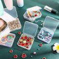 6 Pieces Mini Plastic Clear Storage Box for Collecting Small Items, Beads, Jewelry, Business Cards. 