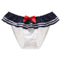 Japanese Navy Style Cartoon College Cosplay Milk Silk Underwear Bow Cute Lovely Women's Panties High Elasticity Breifs. 