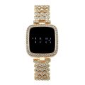 Full Diamond Touch Screen LED Watch Steel Chain with Diamonds Ladies Watches For Female Women Girl. 