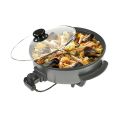 Electric Multifunctional Pan, Diameter 36cm with Thermostat 240*C, Glass Lid and Non-Stick Coating XXL Volume, Ideal as Paella Pan, Sauté Pan and Wok Pan, 1500W, Stainless Steel.. 