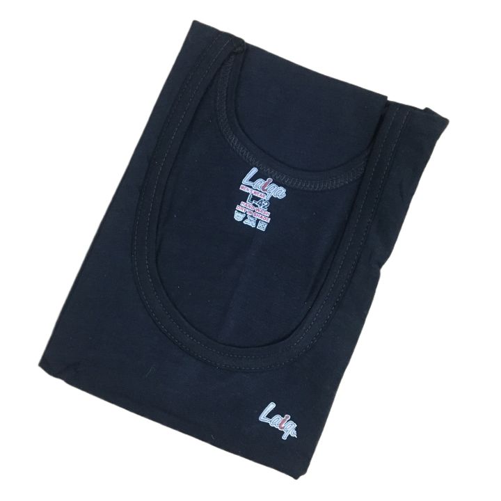 Pack of 3 Black Cotton Vest for Men without Sleeves - Sports wear - Premium Quality - Cotton Fabric - Gym Use - Body Building - Sando Vests Deep Neck - Brand Noorani / Laiqa