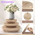 Wooden Display Stand Handcrafted Wooden Plant Stand for Indoor Outdoor Home Decor Stylish Flower Pot Holder with Wood Legs Buyers' Favorite Planter Pot Display Stand. 