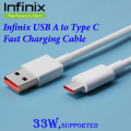 Infinix USB A to Type C Fast Charging Cable 45W High Speed Compatible with Infinix Devices. 