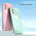 Olige Luxury 6D Plating Case For Apple iPhone X XS with Ring Silicone Square Frame Soft Phone Case Shiny Bling Back Cover. 