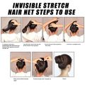 New 10Pc 30/50/60cm Ultra Fine Inviible Hairnet for Women Girl Elaticity Black Meh Hair Net Durable Edge Bun Cover Durable Headdre. 