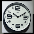 Wall Clock silent for bedroom high quality movement round simple elegant for kids and office room 10.5 Inch Non Ticking Quartz Plastic Frame Glass Face. 