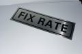 1 Piece - (7 x 2 inch) FIX RATE Sign Plate - FIX RATE Aluminum Signage Label - Self-Adhesive Name Plate. 