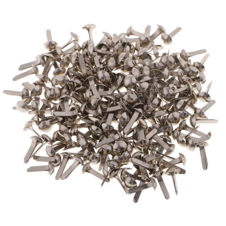 200x Colorful Metal Round Head Paper Fasteners Brads for Scrapbook DIY Craft