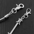 29" Heavy Metal Barbed Wire Wallet Chain Punk Pants Chain Hip Hop Jewelry Maoxiu. 