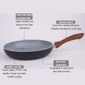 Chef Nonstick Triple Layer nonstick Round Fry Pan with Wooden Texture Handles 18cm. 
