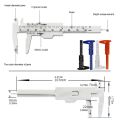0-80mm Double Scale Plastic Vernier Caliper Mini Ruler Measurement Tool - White. 