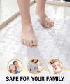 BEAR GRIPS Anti-Slip Bathroom Floor mat for Elderly, Prevent Bathroom Falling Anti-Skid Mat with Suction Grips(Size 50 X 50 cm, Blue & Transparent). 