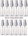 Refillable Fine Mist Spray Bottle 30ml (Pack of 12) Mini Empty Plastic Spray Bottles Travel Portable, Makeup Bottle, Refillable Perfume Bottles Makeup Container. 