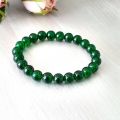 Dark Green /  light green  Beads Bracelet -for independence day - 1 pcs- classic design- 8mm size beads- for boys & girls both. 