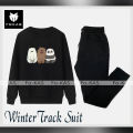 We Bare Bears Printed Tracksuit Thick Fleece Fabric Sweatshirt & Trouser for Winter Elegant Track Suit Trendy Wear. 