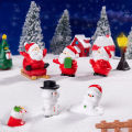 Cute Snowman Santa Claus Ornament Christmas Decoration Creative DIY Desktop Small Ornament Miniature Figurines Xmas Gifts. 