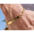 Personalized Bracelet Engraving Name Customized for Men Women Girls Water Resistant Stainless Steel Adjustable Cuff Bangle (8mm Wide, Small and Large Sizes). 