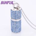 BiNFUL USB Flash Drive 4G 8G 16G Pendrive 32GB 64GB 128GB Pen Drive U Disk USB drive Irish Diamond Crystal Memory Necklace Stick. 
