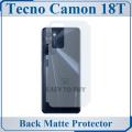 Tecno Camon 18T Back Matte Protector Fiber Carbon Soft Skin Sheet. 