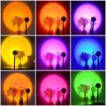 Remote Control Sunset Projection Lamp 16 Colors Changing Rainbow Sun Halo Led Atmosphere Night Light USB Powered for Celebrities By AWCTraders. 