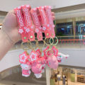 Sanrio Kawaii Hello Kitty Keychain Pink Kuromi Melody Cinnamoroll Car Key Ring Backpack Pendant Ornaments Girls Holiday Gifts. 