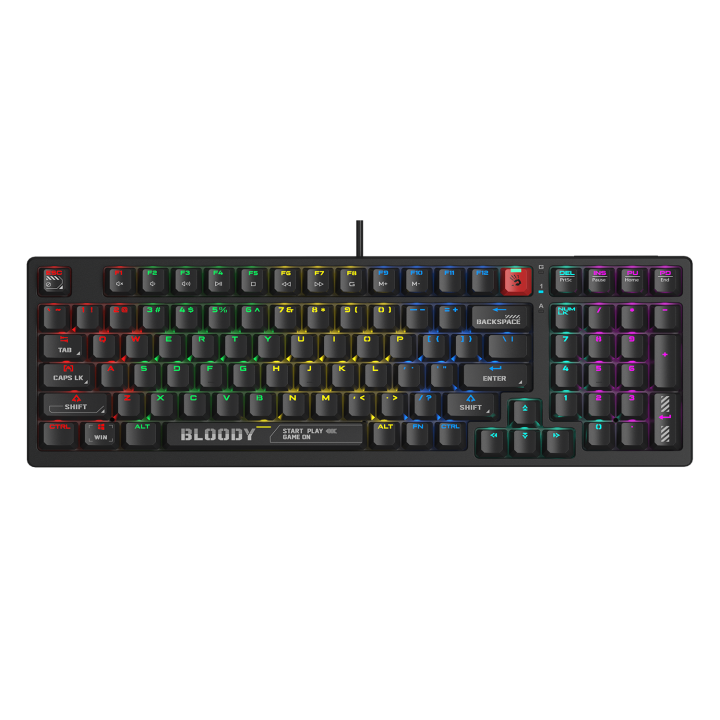 Bloody S98 BLMS Mechanical RGB Gaming Keyboard - BLMS Red Plus Switch - Hot-Swappable - Quiet Typing - RGB Backlit - For PC, Laptop, PS5
