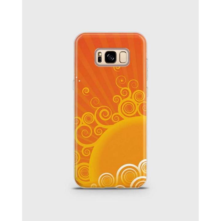Samsung Galaxy S8 Plus Cover Case Soft Orange Sun Print- 1Cover2088