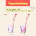 Silicone Baby Feeding Spoon Safety Baby Temperature Sensing Spoon Heat Toddler Food Feeding Spoons. 