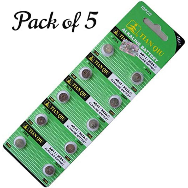 Watch Cell LR721H 362 Alkaline Battery 1.5V Battery Coin Button Cell Tianqui SR721SW, SR58, V362, S721E, AG11, LR721 - Pack of 5|  Circuit Town
