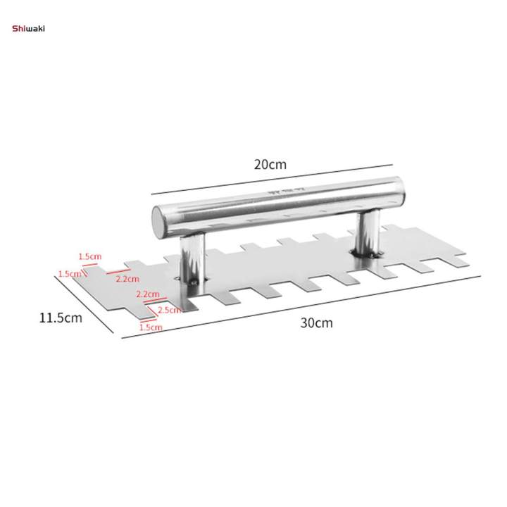 Steel%20Plastering%20Trowel%20Notched%20Spreader%20with%20Finishing%20Trowel%20Putty%20Drywall%20Hand%20Tool%2030cm%20-%20Image%204