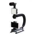 Y-49U U-Shaped Video Stabilizer Kit Professional Camera Rig Smooth Cinematic Shots Compatible with DSLR GoPro Smartphones Anti-Shake Grip for YouTube TikTok Vlogging Filmmaking Travel Content Creation. 