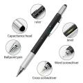 7 in 1 Multifunctional Touch Screen Stylus Ballpoint Pen with Screwdriver Spirit Level Scale Ruler Full Metal. 